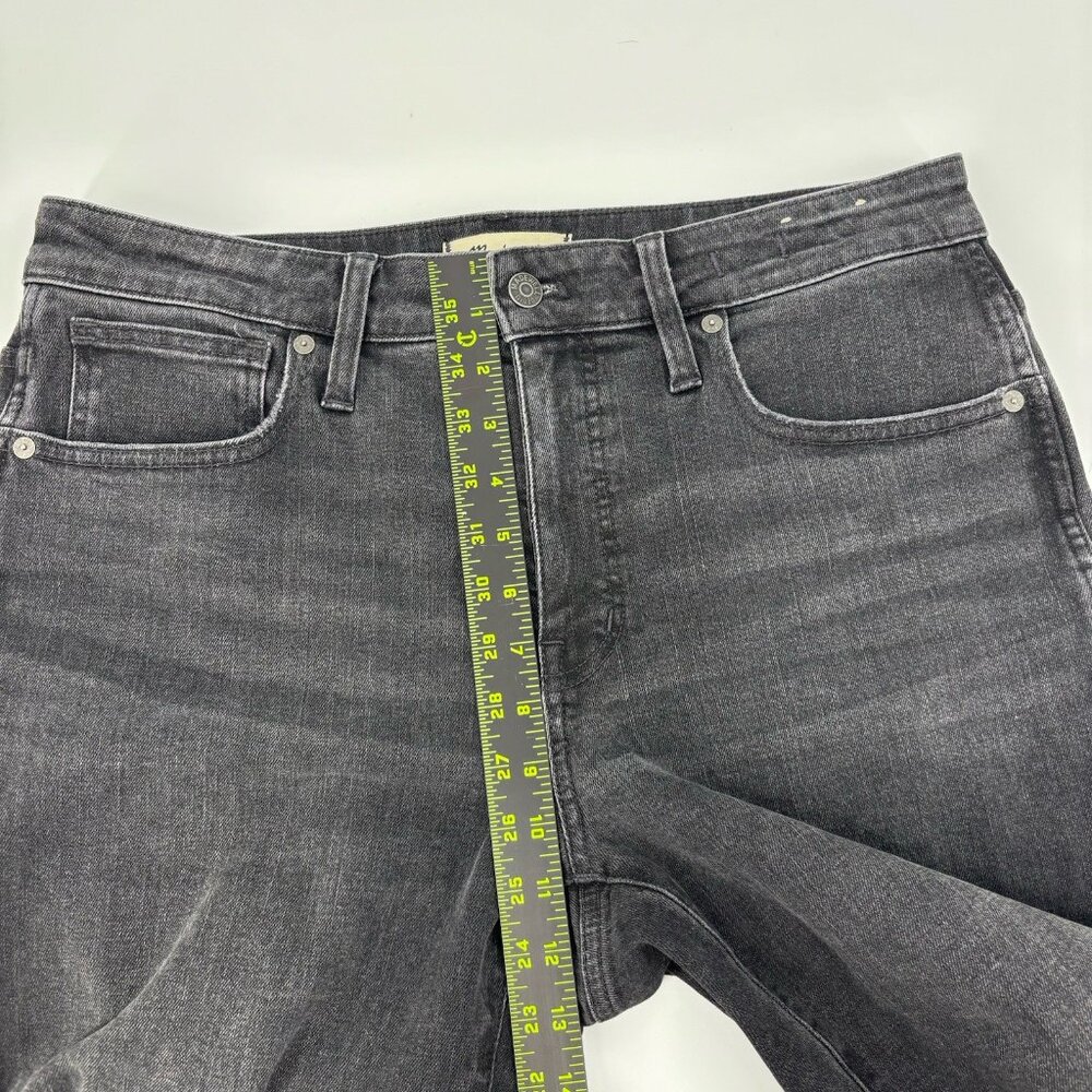 Madewell Curvy Mid Rise Stovepipe‎ Jeans Black Womens Size 30 Roll Up Ankle - Picture 11 of 11